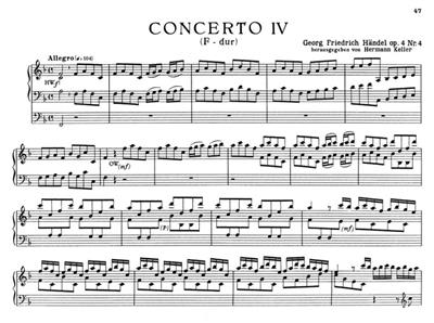 Georg Friedrich Händel: Concerto for Organ Op.4, Bk. 2 Nos 4 - 6: Orgue