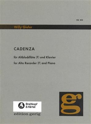 Willy Giefer: Cadenza: Flûte à Bec Alto et Accomp.