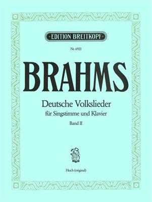 Johannes Brahms: Deutsche Volkslieder, Band 2: Chant et Piano