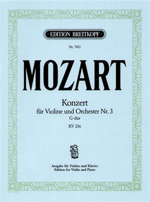 Wolfgang Amadeus Mozart: Violin Concerto No. 3 in G major K. 216: Violon et Accomp.