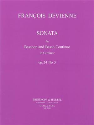 François Devienne: Sonate in g op. 24 Nr. 5: Basson et Accomp.