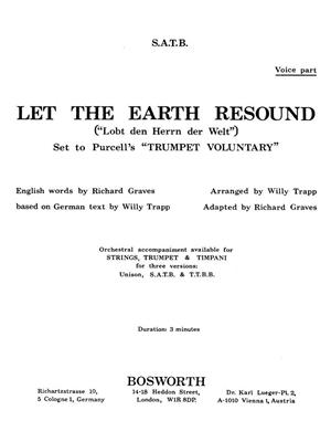 W Trapp: J. Clarke/W. Trapp: Let The Earth Resound: Chœur Mixte et Accomp.