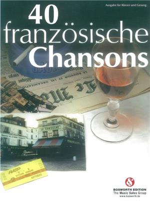 40 Französische Chansons: Piano, Voix & Guitare