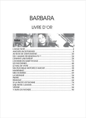 Barbara : Livre d'Or: Piano, Voix & Guitare