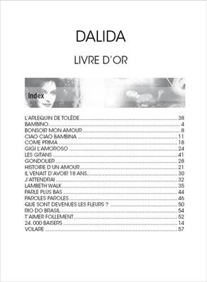 Dalida : Livre d'Or: Piano, Voix & Guitare