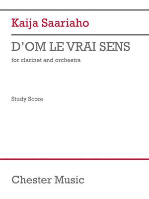 Kaija Saariaho: D'Om le Vrai Sens (Study Score): Orchestre et Solo