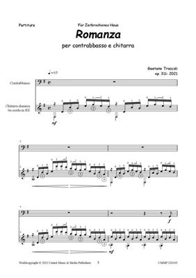 Gaetano Troccoli: Romanza for Guitar and Double Bass: Guitare et Accomp.