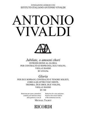 Antonio Vivaldi: Jubilate, o amoeni RV 639/639a - Gloria, RV 588: Partitions Vocales d'Opéra