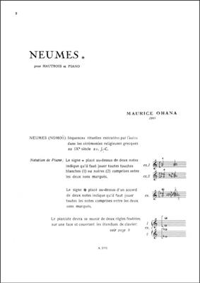 Maurice Ohana: Neumes: Hautbois et Accomp.