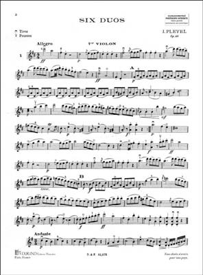 Ignace Pleyel: 6 Duos Op 48 2 Violons: Duos pour Violons
