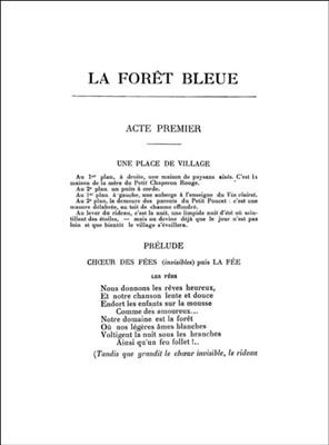 Louis Aubert: La Foret Bleue Livret: