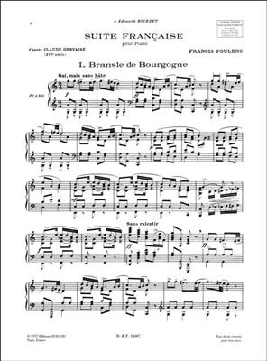 Francis Poulenc: Suite Francaise d'après Claude Gervaise: Solo de Piano