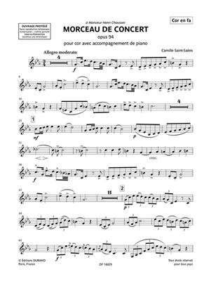 Camille Saint-Saëns: Morceau de concert op. 94: Cor Français et Accomp.