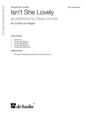 Stevie Wonder: Isn't She Lovely: (Arr. Bert van Haagen): Saxophones (Ensemble)