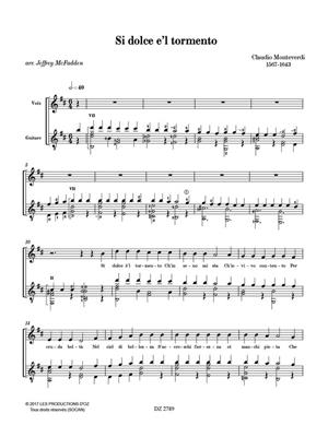 Claudio Monteverdi: Si Dolce EL Tormento: (Arr. Jeffrey McFadden): Chant et Guitare