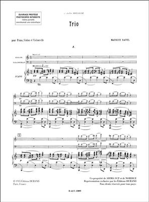 Maurice Ravel: Trio pour violon, violoncelle et piano: Trio pour Pianos