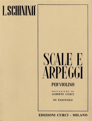 Luigi Schininà: Scale E Arpeggi Vol. 3: Solo pour Violons