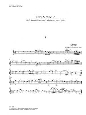 Franz Joseph Haydn: 3 Menuette: Cor d'Harmonie (Ensemble)
