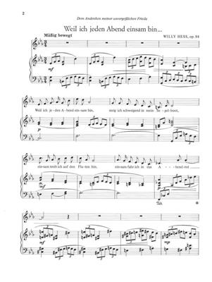 Willy Hess: 3 Gesänge Für Eine Mittlere Stimme: Chant et Piano