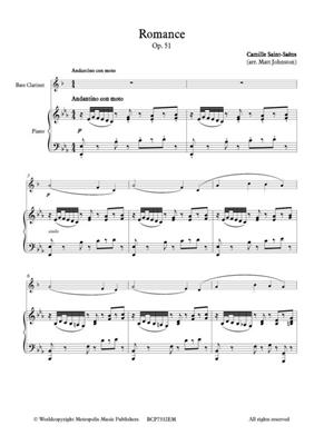 Camille Saint-Saëns: Romance, Op. 51: Clarinette Basse