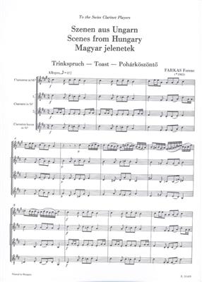 Ferenc Farkas: Szene aus Ungarn für vier Klarinetten: Clarinettes (Ensemble)