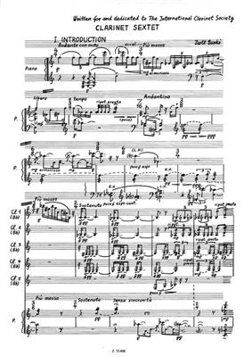 Zsolt Durkó: Klarinette--Sextett Für Fünf Klarinetten Und Kla: Ensemble de Chambre