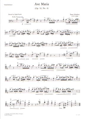 Franz Schubert: Ave Maria op. 52, No. 4: Violoncelle et Accomp.