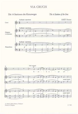 Franz Liszt: Via crucis MC 9 für gem. Chor und Soli mit Orgel: Chœur Mixte et Ensemble