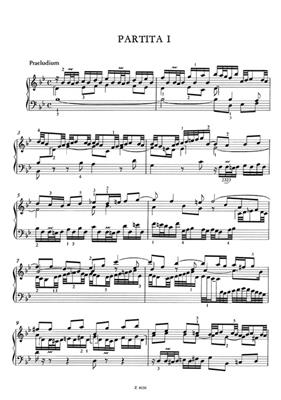 Johann Sebastian Bach: Sechs Partiten für CZalo (Klavier) BWV 825-830: Solo de Piano