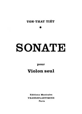 Tiêt Ton That: Sonate: Solo pour Violons