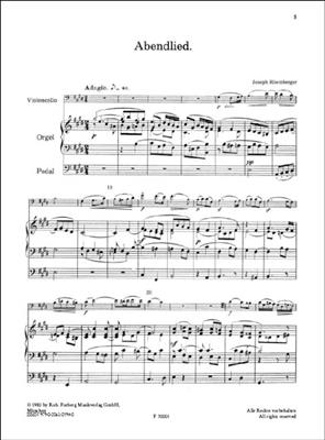 Josef Rheinberger: Drei Stücke (Abendlied, Pastorale, Elegie), op.150: Violoncelle et Accomp.