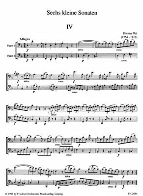 Etienne Ozi: Sechs kleine Sonaten, Heft 2: (Arr. Angerhöfer): Duo pour Bassons