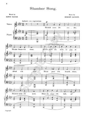 Robert Jackson: Slumber Song (Lancashire Lullaby): Chant et Piano