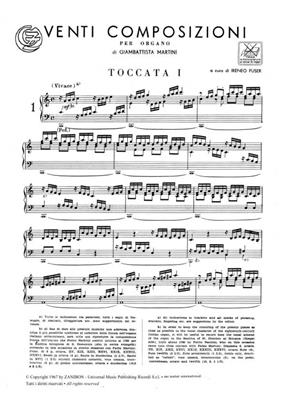 Giovanni Battista Martini: Venti Composizioni Originali Per Organo: Orgue