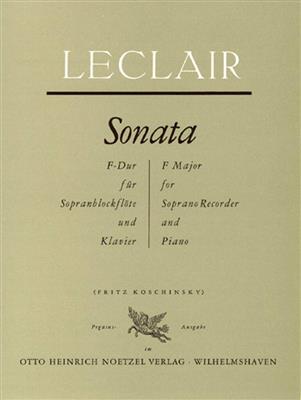 Jean-Marie Leclair: Sonata F-Dur: (Arr. Fritz Koschinsky): Flûte à Bec Soprano et Accomp.