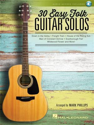 30 Easy Folk Guitar Solos: Solo pour Guitare