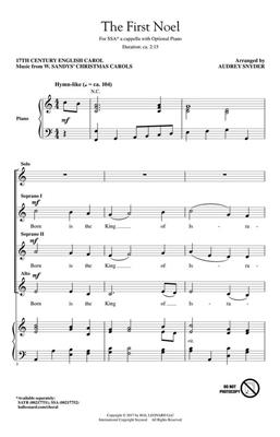 The First Noel: (Arr. Audrey Snyder): Voix Hautes A Cappella