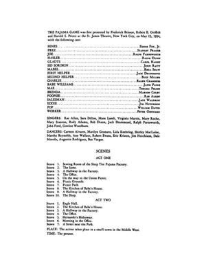 Richard Adler: The Pajama Game: Chant et Piano