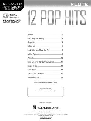 12 Pop Hits: Solo pour Flûte Traversière