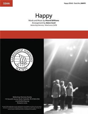 Happy: (Arr. Adam Scott): Voix Hautes A Cappella