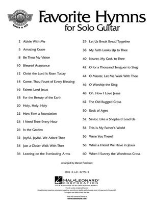 Favorite Hymns for Solo Guitar: Solo pour Guitare
