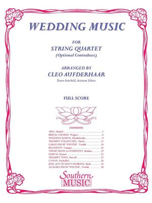 Wedding Music: (Arr. Cleo Aufderhaar): Cordes (Ensemble)