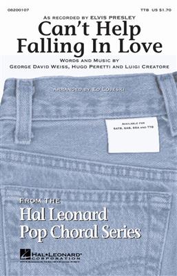 George David Weiss: Can't help falling in love: (Arr. Ed Lojeski): Voix Basses et Accomp.