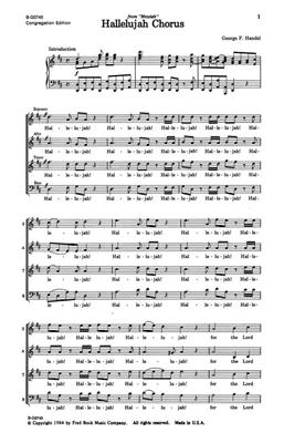Georg Friedrich Händel: Hallelujah Chorus: (Arr. Fred Bock): Chœur Mixte et Accomp.
