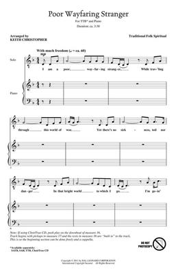 Traditional: Poor Wayfaring Stranger: (Arr. Keith Christopher): Voix Basses et Piano/Orgue