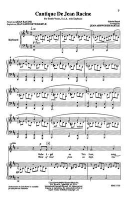 Gabriel Fauré: Cantique De Jean Racine: (Arr. Jean Bartle): Voix Hautes et  Piano/Orgue | Musicroom.fr