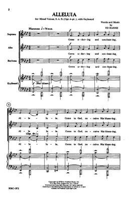 Ed Harris: Alleluia: Chœur Mixte et Piano/Orgue