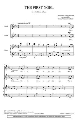 The First Noel: (Arr. Donna Gartman Schultz): Voix Hautes et Piano/Orgue