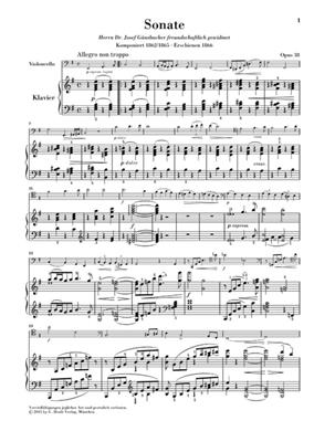 Johannes Brahms: Sonata In E Minor Op. 38 For Cello & Piano: Violoncelle et Accomp.