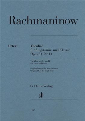 Sergei Rachmaninov: Vocalise Op.34 No.14 For Voice And Piano: Chant et Piano